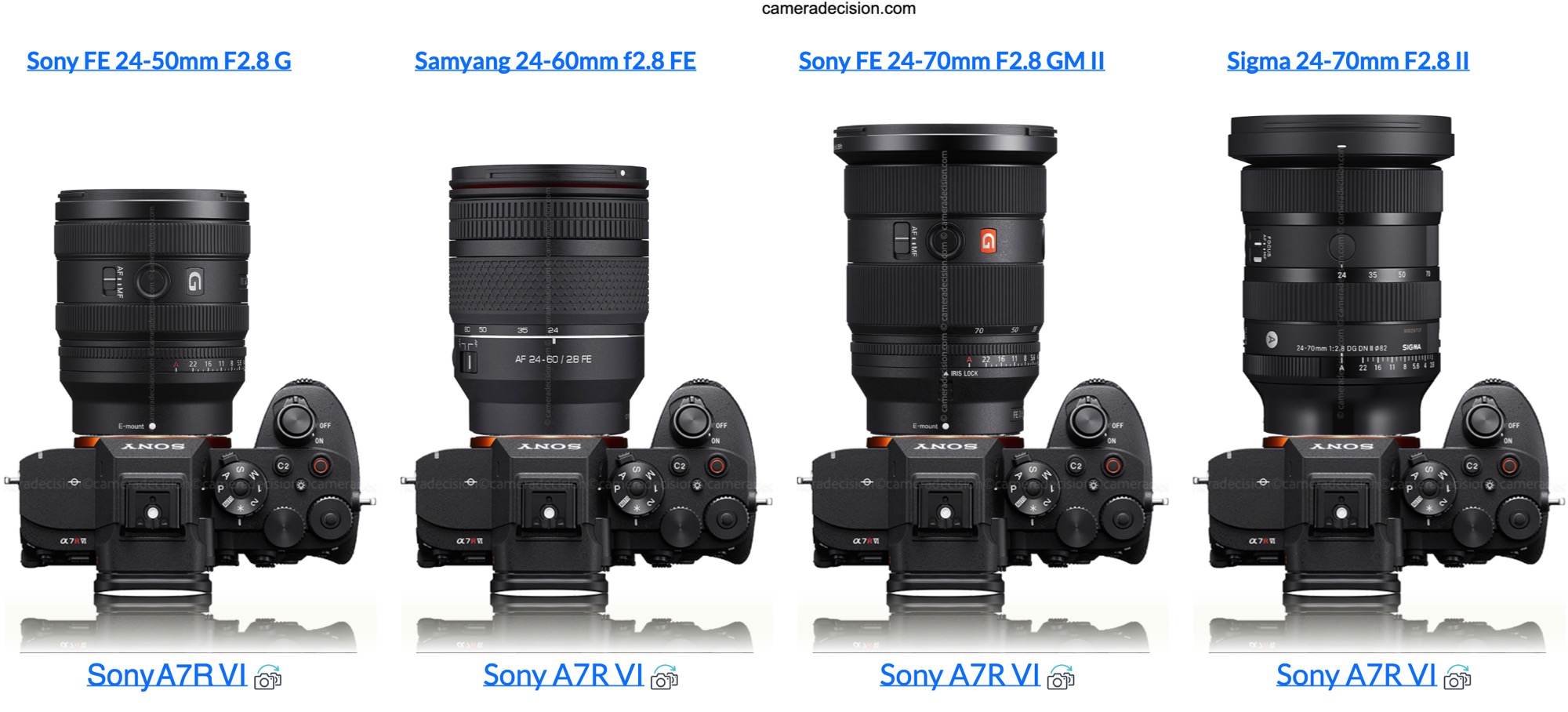 F2.8 Standard Zoom Lenses for Sony E: Sony 24-50mm vs Samyang 24
